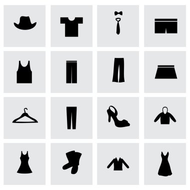 Vektör giyim Icon set