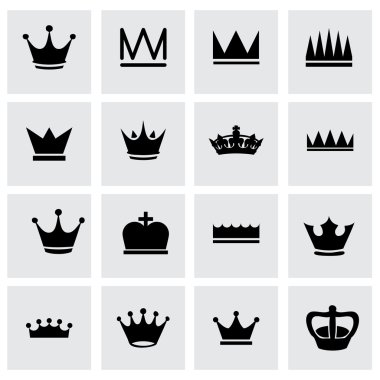 Vektör Crown Icon set