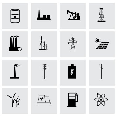 Vektör energetics Icon set