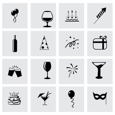 Vektör parti Icon set