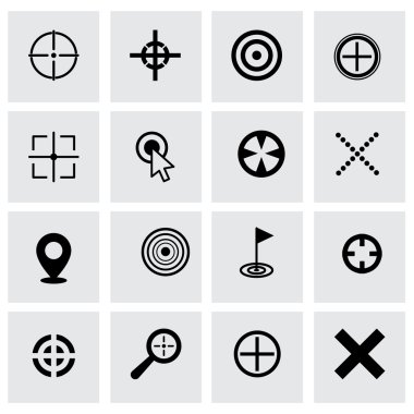 Vektör hedef Icon set