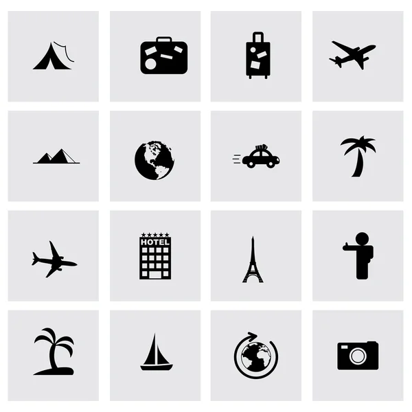 Vector travel icon set — Stock Vector