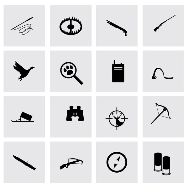 Vector hunting icon set — Stock Vector