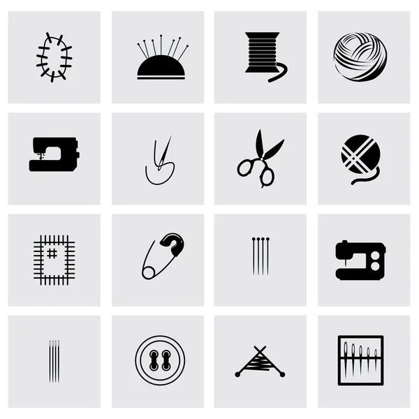 Vector sewing icon set — Stock Vector