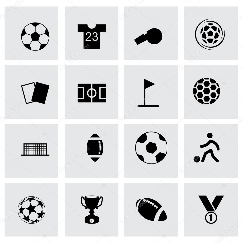 Vector soccer icon set