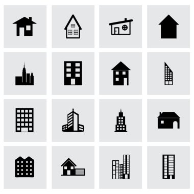 Vektör Icon set bina
