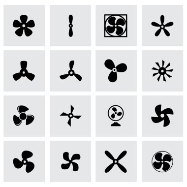 Vektör fanlar ve Pervaneleri Icon set