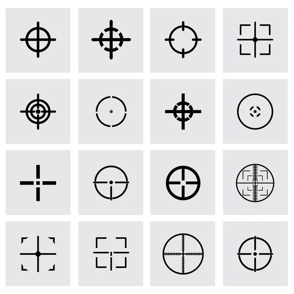 Vector crosshair icon set — Stock Vector