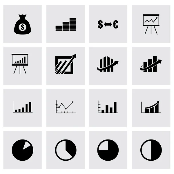 Conjunto de iconos económicos vectoriales — Vector de stock