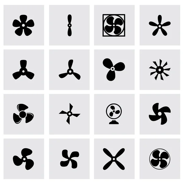 Vector fans and propellers icon set — Stock Vector