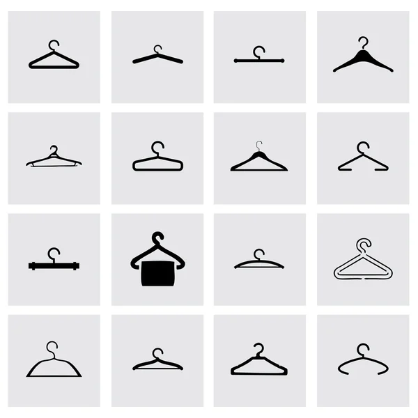 Vector hanger icon set — Stock Vector