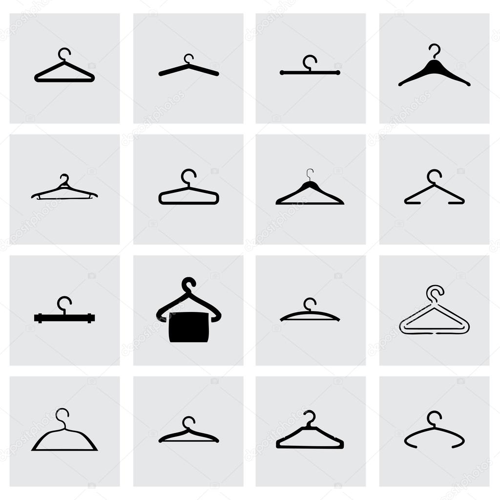 Vector hanger icon set