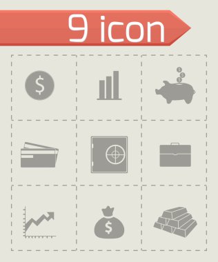Vektör banka Icons set