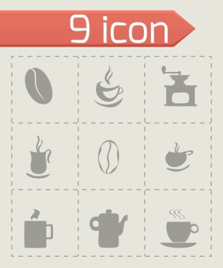 Vektör kahve Icons set