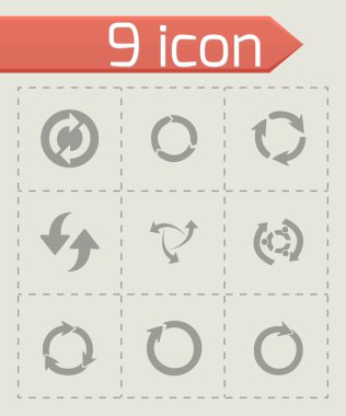 Vektör yenileme Icons set