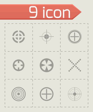 Vektör hedef Icons set