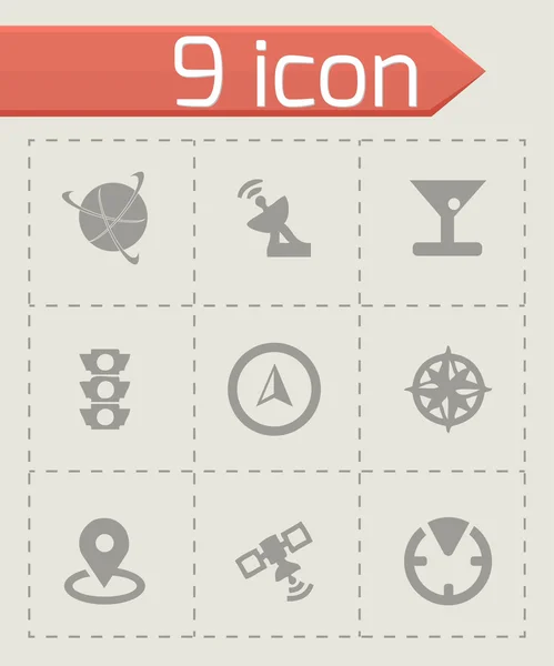 Vector navigation icons set — Stock Vector