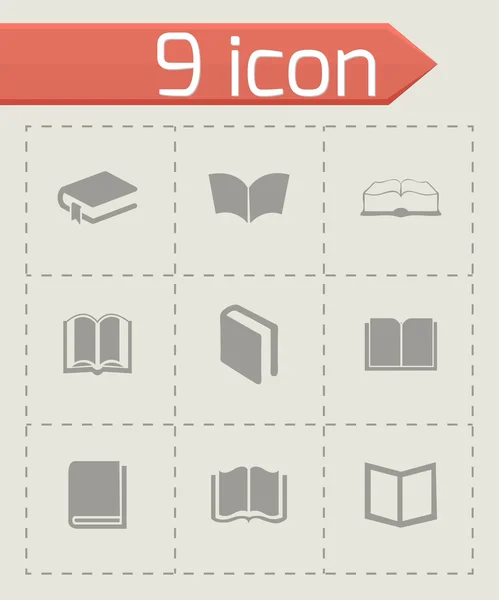 Vektör schoolbook Icons set — Stok Vektör