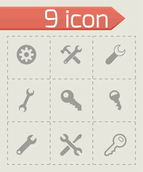 Vector settings wrench icons set — Stock Vector