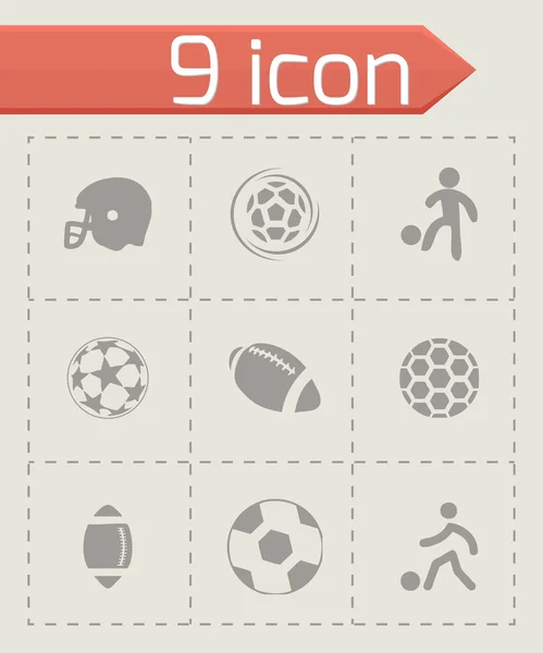 Set di icone del calcio vettoriale — Vettoriale Stock