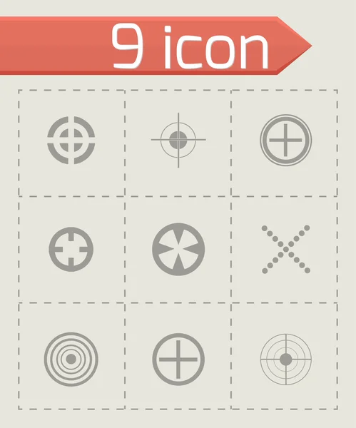 Conjunto de iconos de objetivo vectorial — Vector de stock