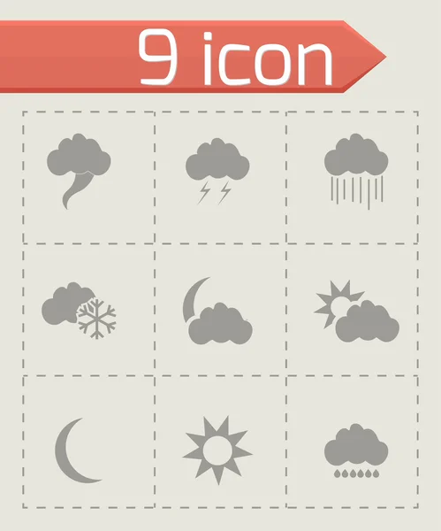 Vector weather icons set — Stock Vector