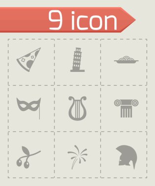 Vektör İtalyan Icon set