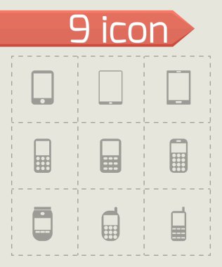Vektör cep telefonu Icon set