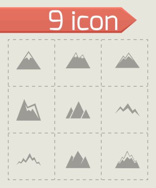 Vektör dağlar Icon set
