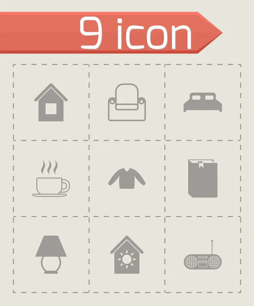 Vector homey icono conjunto — Vector de stock