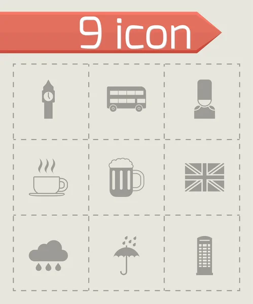 Conjunto de iconos de Vector Londres — Vector de stock