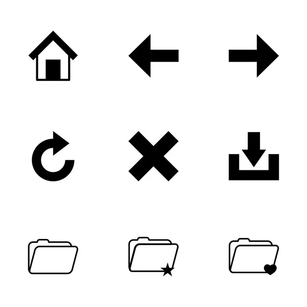 矢量黑色浏览器图标集 — 图库矢量图片