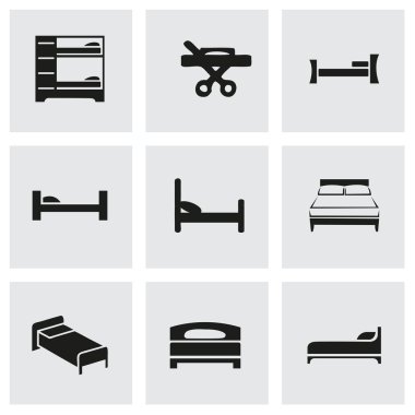 vektör yatak Icon set