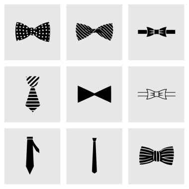 Vector bow ties icon set clipart