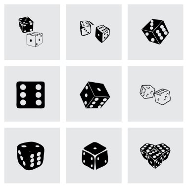 Vektör zar Icon set