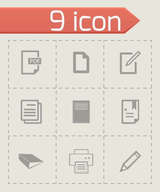 Vektör belgeleri Icons set