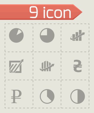 Vektör ekonomik Icons set