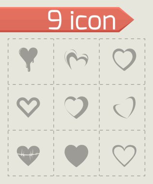 Vektör kalpler Icons set
