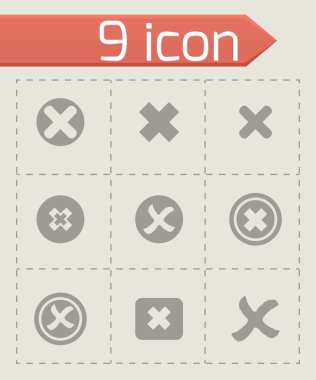Vektör Icon set reddetti