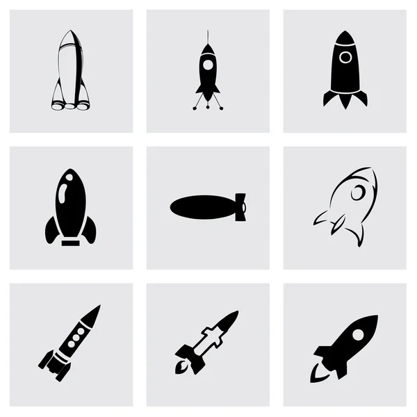 Vector rocket icon set — Stock Vector