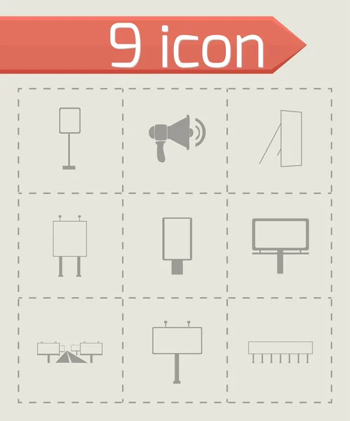 Vector advertisement icon set — Stock Vector