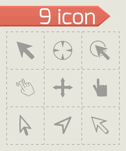 Vector cursor icons set — Stock Vector