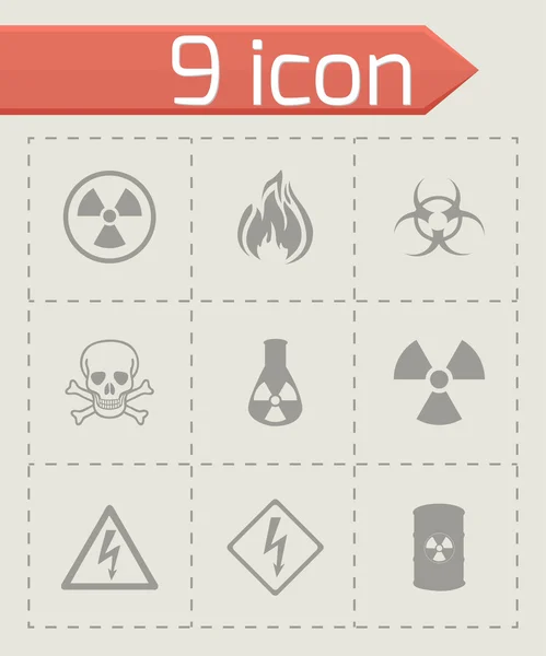 Vector gevaar icons set — Stockvector