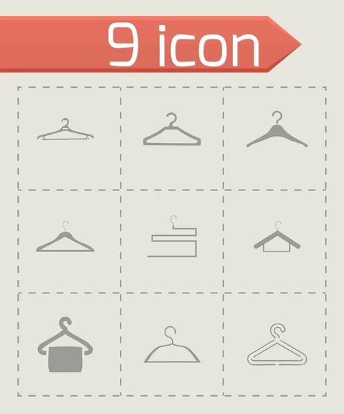 Set di icone appendiabiti vettoriali — Vettoriale Stock