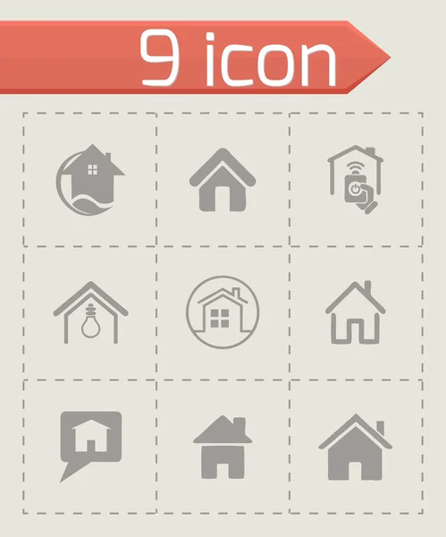 Vector home icons set — Stock Vector