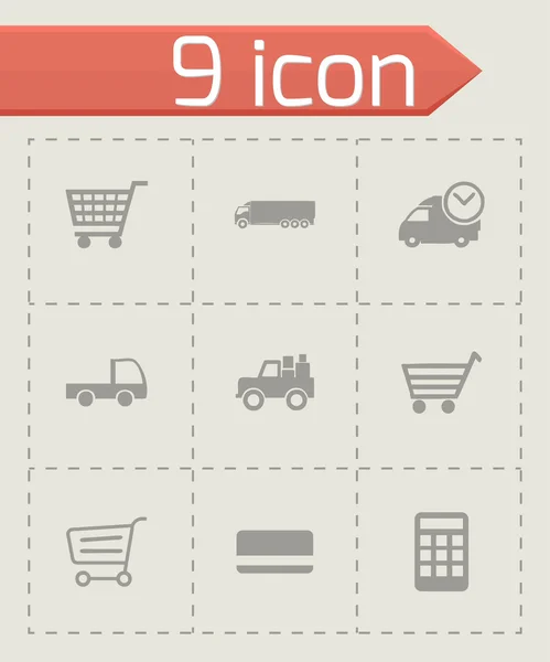 Vector shopping icon set — Stock Vector
