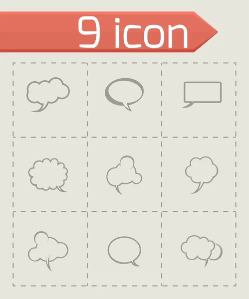 Vector speech bubbles icon set — Stock Vector