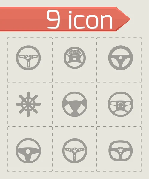 Рульове колесо Векторна icon set — Wektor stockowy