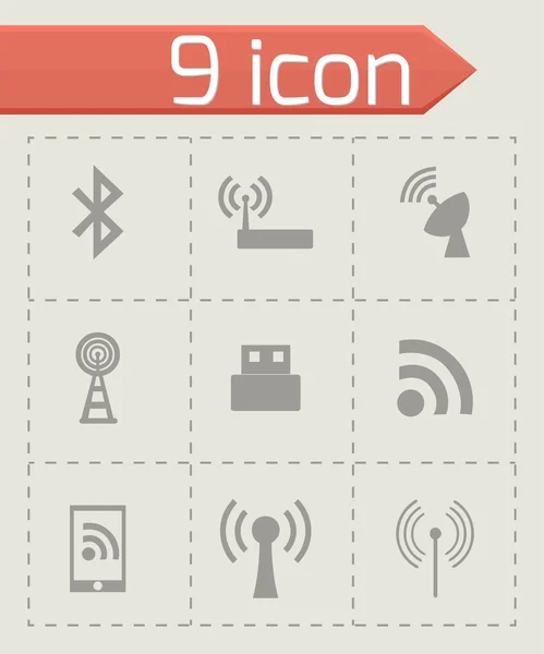 Vector wireless icon set — Stock Vector