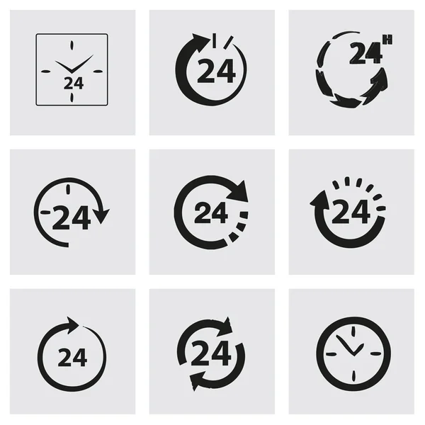 Vektör 24 saat Icon set Vektör Grafikler